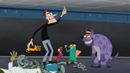 Doofenshmirtz has finally caught Parenthesis, much to the other trainees' delight.