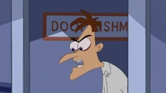 Doofenshirmirtz with a grind guard in his mouth.