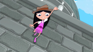 And now she's hanging for dear life!