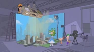 Phineas and Ferb plan to drop rats, spiders, and snakes on Candace