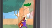 Ferb playing the guitar.
