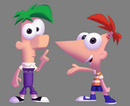 Official concept art made for Phineas and Ferb's Disney Infinity figures