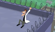 Doofenshmirtz's arm is missing.