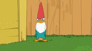 Perry as a lawn gnome