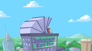 Doofenshmirtz Evil Incorporated HQ roof retracts.