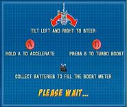 Instructions for the racing game