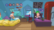 Phineas and Ferb's teen room, as it appears in "Act Your Age"