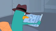 Perry reads the escape plan.