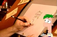 Dan draws Ferb.