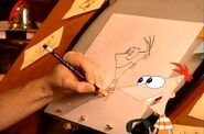 Dan draws Phineas.