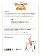 Letter received by winners of the Lil Nas X CATU merch giveaway