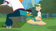 Balthazar sees Perry putting away the pies. ("Eewww!")
