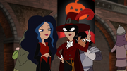 Stacy and Vanessa in Halloween costumes