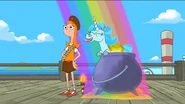 Candace's neck is drenched in unicorn slobber.