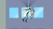 Perry saves Dr. Doofenshmirtz and the kitty.