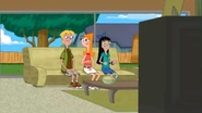 Jeremy, Stacy, and Candace are sit on a couch