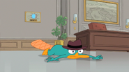 The impact knocks Perry loose...