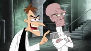 Doofenshmirtz reminds Rodney that Perry is still out there, to which Rodney takes no regard of.