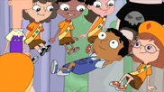 Baljeet relaxing in the bubble with his friends.