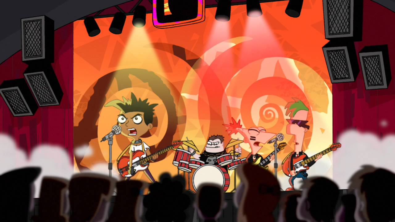 Phineas and ferb rock in roll  Phineas and ferb, Rock and roll, Anime