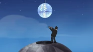 Norm prepares the escape with a... disco ball?
