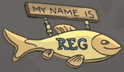 Reg's name tag