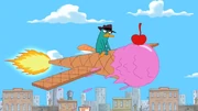 Perry na casquinha de escape.