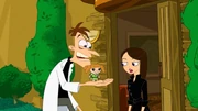 Doof entregando a boneca para Vanessa.
