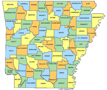 Arkansas-County-Map