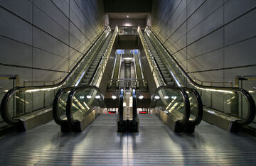 Escalators in Copenhagen Metro