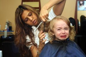 Kid Hates Getting Haircut