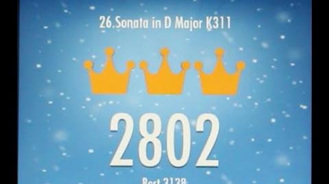 Piano Tiles 2 Sonata in D Major Mozart World Record K311 High Score 2802 Piano Tiles 2 Song 26