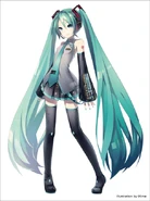 IXima's redraw of KEI's original Hatsune Miku illustration