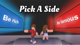Pick A Side Wiki Fandom - roblox pick a side videos