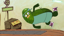 S1e1a pickle getting on conveyer belt