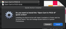 MacOS - Finder - Install PICO-8 Quick Action