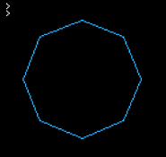 A blue octagon