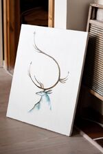 Minimalistic painting of a stag