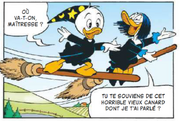 Loulou et Miss Tick foncent vers le dépôt de Picsou