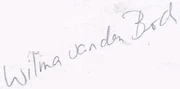 Signature de Wilma van den Bosch