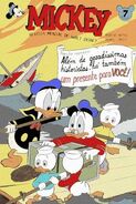 Couverture de la revue brésilienne Mickey no55 illustrant l'histoire et dessinée par Jorge Kato.