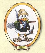 Picsou, tel qu'il était en 1887, au moment de l'histoire, selon Don Rosa.