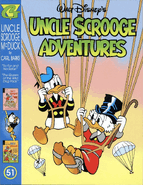 Couverture du magazine The Adventures of Uncle Scrooge McDuck in Color no51 dessinée par Carl Barks sur une idée de Bruce Hamilton.