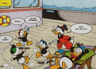 Donald peut profiter de la croisière qu'a financé son oncle milliardaire.