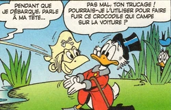 Picsou parle avec le fantôme.