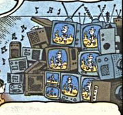 Les télévisions gagnées par Gontran.