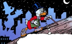 L'arrivée de Picsou au dépôt.