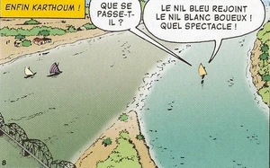 Le Nil bleu rejoint le Nil blanc dans , de .