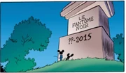  devant la stèle à la mémoire du .