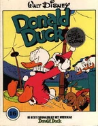 Couverture de De beste verhalen van Donald Duck n°16 illustrant l'histoire et signée Daan Jippes.
